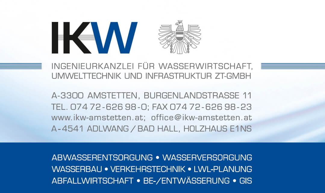 Logo IKW Ingenieurkanzlei für Wasserwirtschaft, Umwelttechnik und Infrastruktur ZT-GmbH